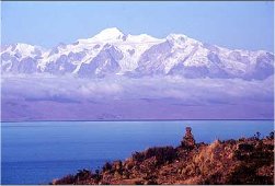 Lake Titicaca, on the border of Bolivia and Peru